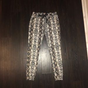 Snake skin joggers